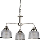 Searchlight SL-1683-3SS Kroonluchter Bistro staal 56cm
