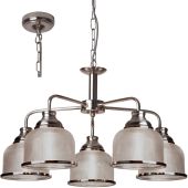 Searchlight SL-1685-5SS Kroonluchter Bistro staal 58cm
