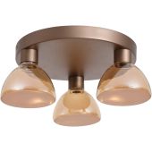 Searchlight SL-77410-3AM Plafondlamp Cannes koffie 45cm