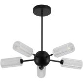 Searchlight SL-96505-5BK Plafondlamp Cosmic zwart 49cm