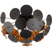 Searchlight SL-3073-3BG Plafondlamp Discus zwart 52cm