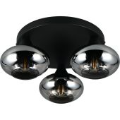 Trio  R66643054-TR Plafondlamp Divina rookglas 39cm