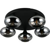 Trio  R66645054-TR Plafondlamp Divina zwart 49cm