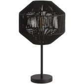 Searchlight SL-EU11201-1BK Tafellamp Wicker zwart 55cm