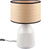 Trio  R56801031-TR Tafellamp Formentera wit 43cm