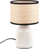 Trio  R56801931-TR Tafellamp Formentera wit 27cm