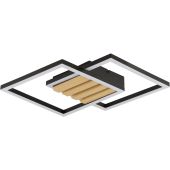 Brilliant G80975/76-BR Plafondlamp Kaleo hout 38cm