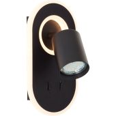 Brilliant G99556/06-BR Wandspot Kimon zwart 22cm