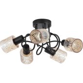 Searchlight SL-23605-5BK Plafondlamp Knot amber 45cm
