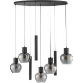 Brilliant 51297/93-BR Hanglamp Ligari rookglas 126cm