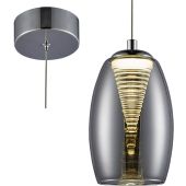 Brilliant G60770/93-BR Hanglamp Metropolis gerookt 12cm
