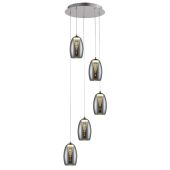 Brilliant G60773/93-BR Hanglamp Metropolis gerookt 33cm