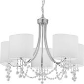 Searchlight SL-1055-5CC Kroonluchter Nina wit 64cm