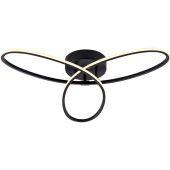 Freelight FR-PL1390Z Plafonnière Spike zwart 58cm