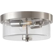 Searchlight SL-66210-2SS Plafondlamp Preston staal 33cm