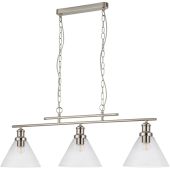 Searchlight SL-1277-3SS Hanglamp Pyramid staal 95cm