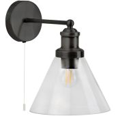 Searchlight SL-1277BK Wandlamp Pyramid zwart 25cm