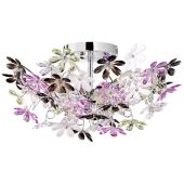 Trio  R60014017-TR Plafondlamp Flower acrylglas 49cm