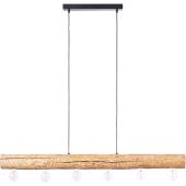 Brilliant 99433/35-BR Hanglamp Trabo dennenhout 115cm